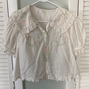 LAST CHANCE! Doen Sena embroidered blouse, XS